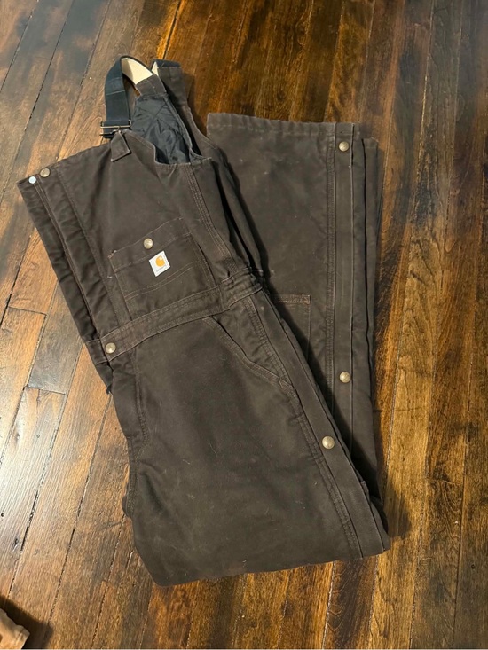 Carhartt Pants - Carhartt Brown Women's winter Insulated Bib Overalls, Small